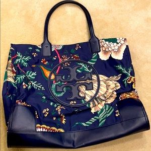 Tory Burch Ella Tote - Navy Happy Times